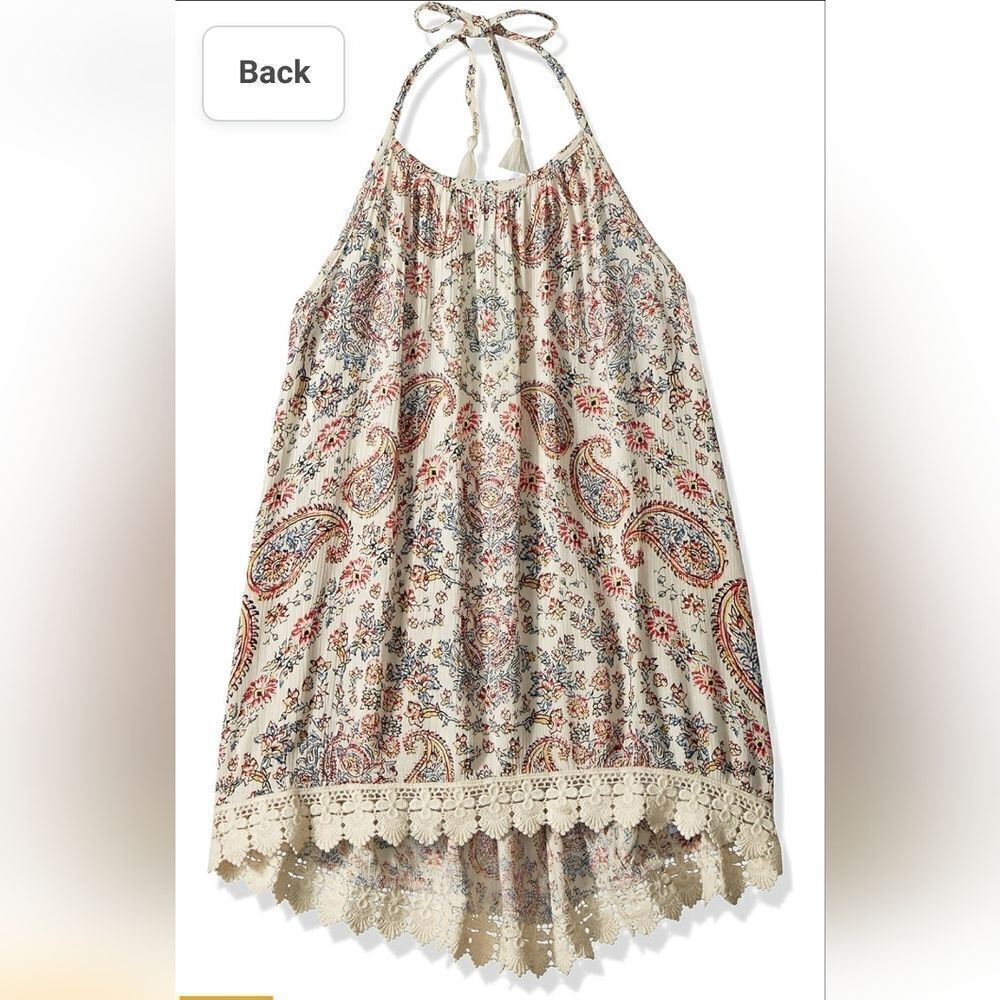 Billabong Paisley Print Mini Dress - Cream and Red
